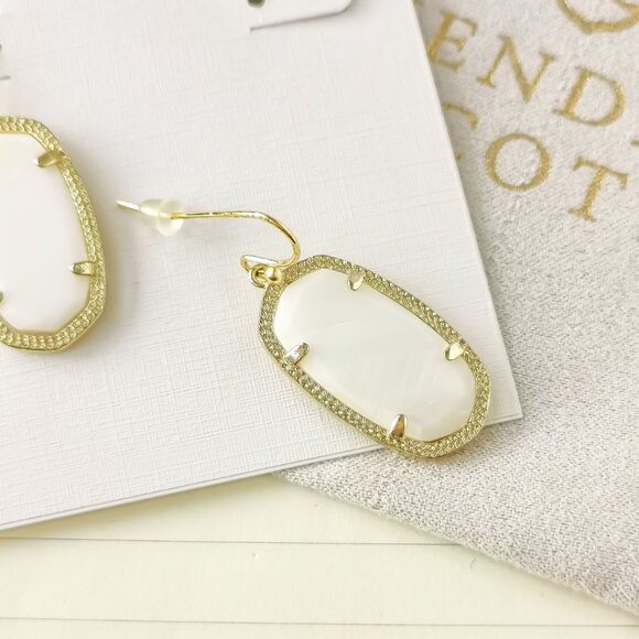 Dani Gold White Pearl Earrings - Kendra Scott - Picture 3 of 3